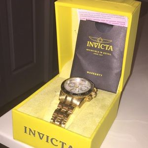 Very nice golden invicta watch 100% authentic
